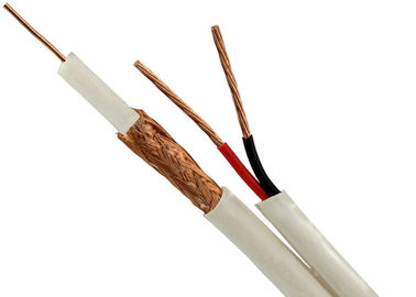 Innengebrauch RG59 CCTV-Kabel mit 2 × 0,75 Sq.Mm Energie-siamesischem Kabel